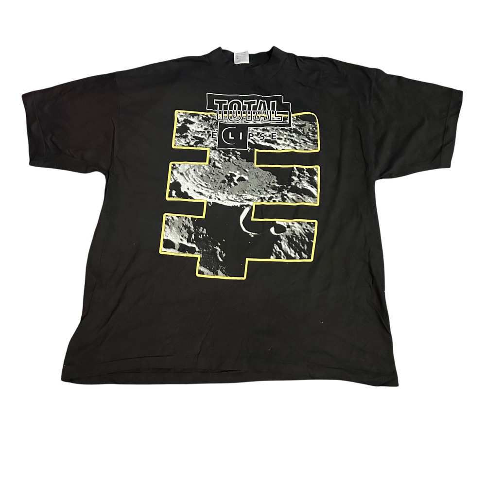 Vintage 1992 Rock N Groove Tour Total Eclipse T-Shirt Black XL Single Stitch